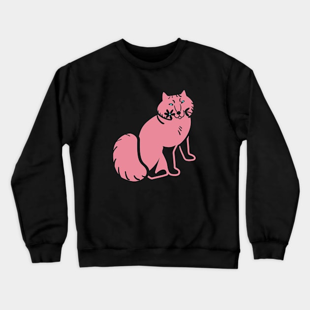 Pink Arctic fox Crewneck Sweatshirt by belettelepink